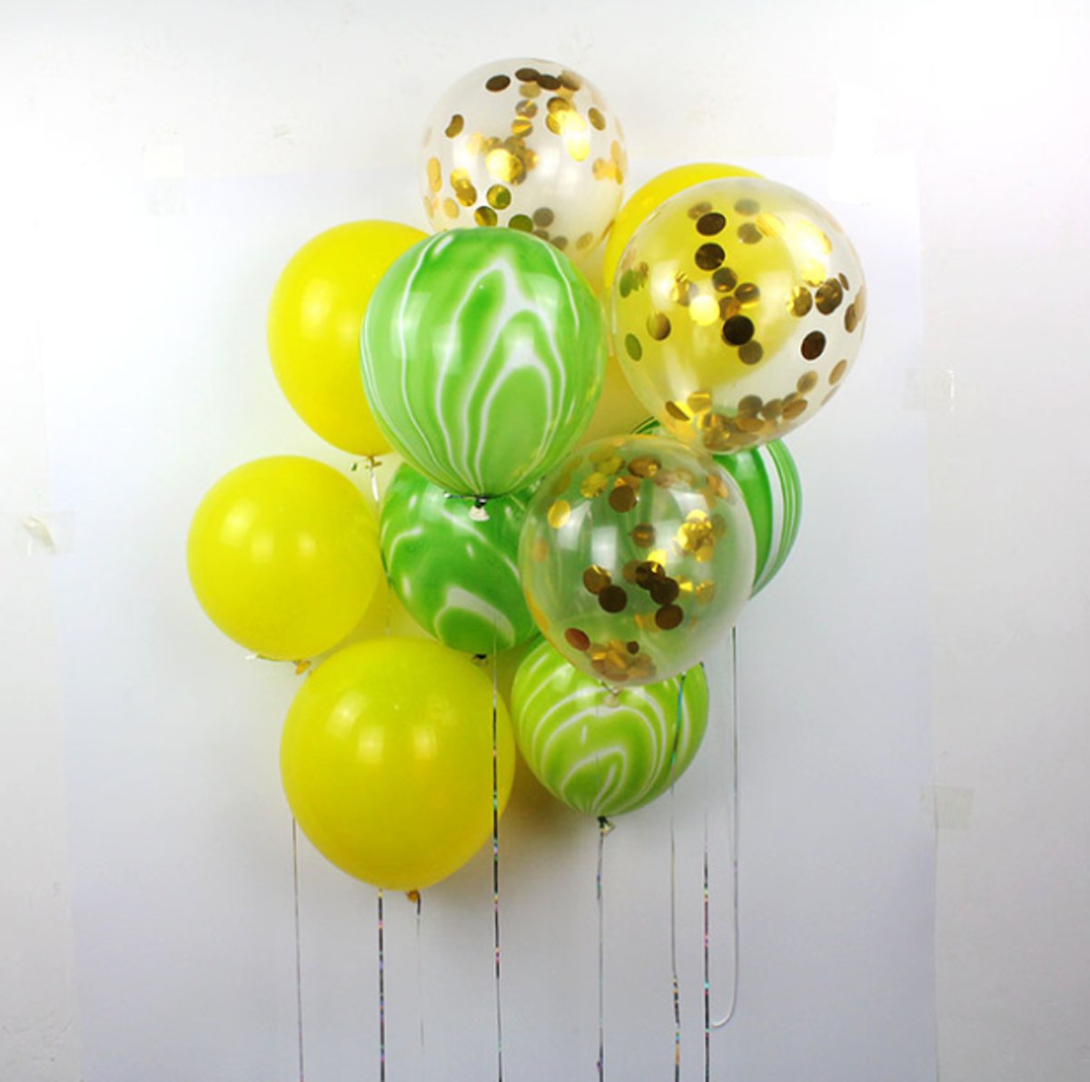 Confetti Ballonnen Set 15 Stuks Groot | Verf | (32 inches) | Groen | Baby Shower Bruiloft Verjaardag Feestje